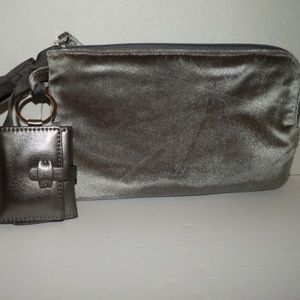 Talbots Gray Velvety NWOT Clutch Bag
